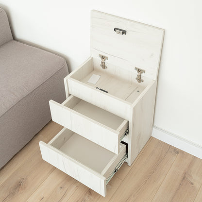 Bedside table with Locked Hidden Storage – B24