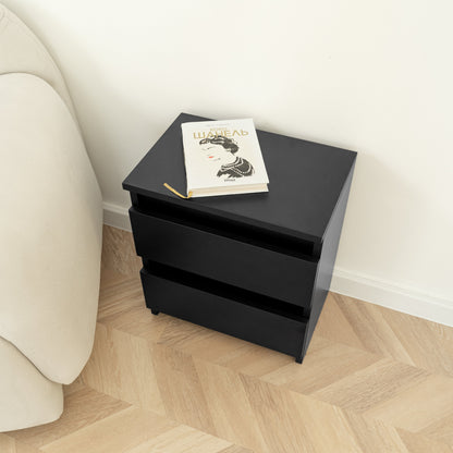Black Nightstand with Hidden Secure Storage – B24