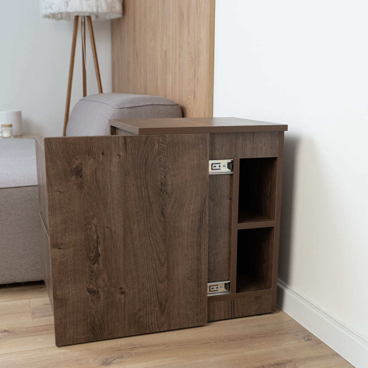 Bedside table with Locked Hidden Storage – B26