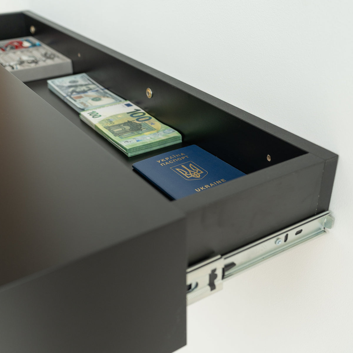 Smart Hidden Drawer Shelf with RFID Lock – A14