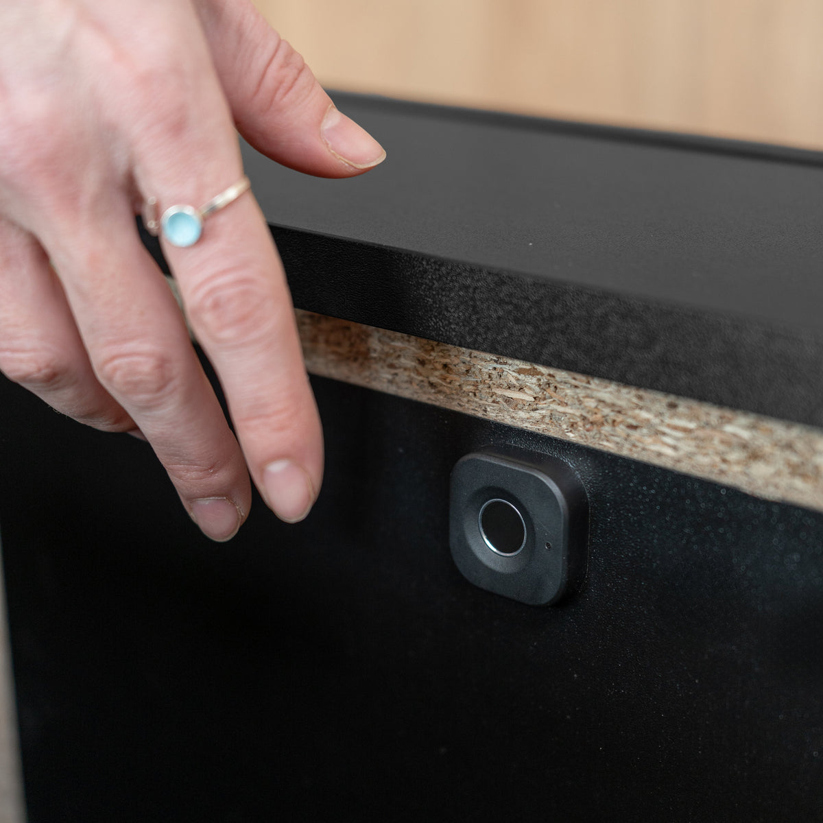 Smart Nightstand with Fingerprint Lock Drawer – B32