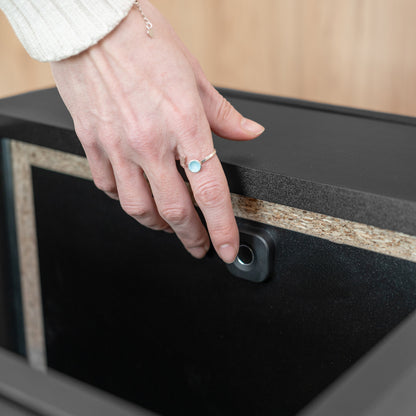 Smart Nightstand with Fingerprint Lock Drawer – B32