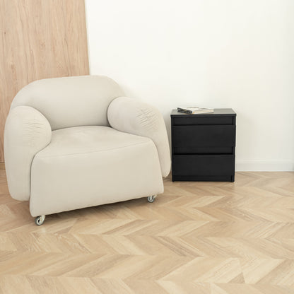 Black Nightstand with Hidden Secure Storage – B24