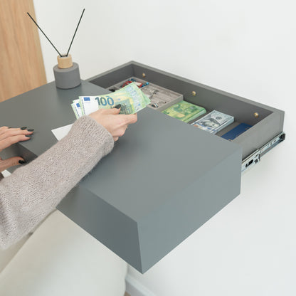 Wall Shelf with Secret Storage and RFID Lock – A14