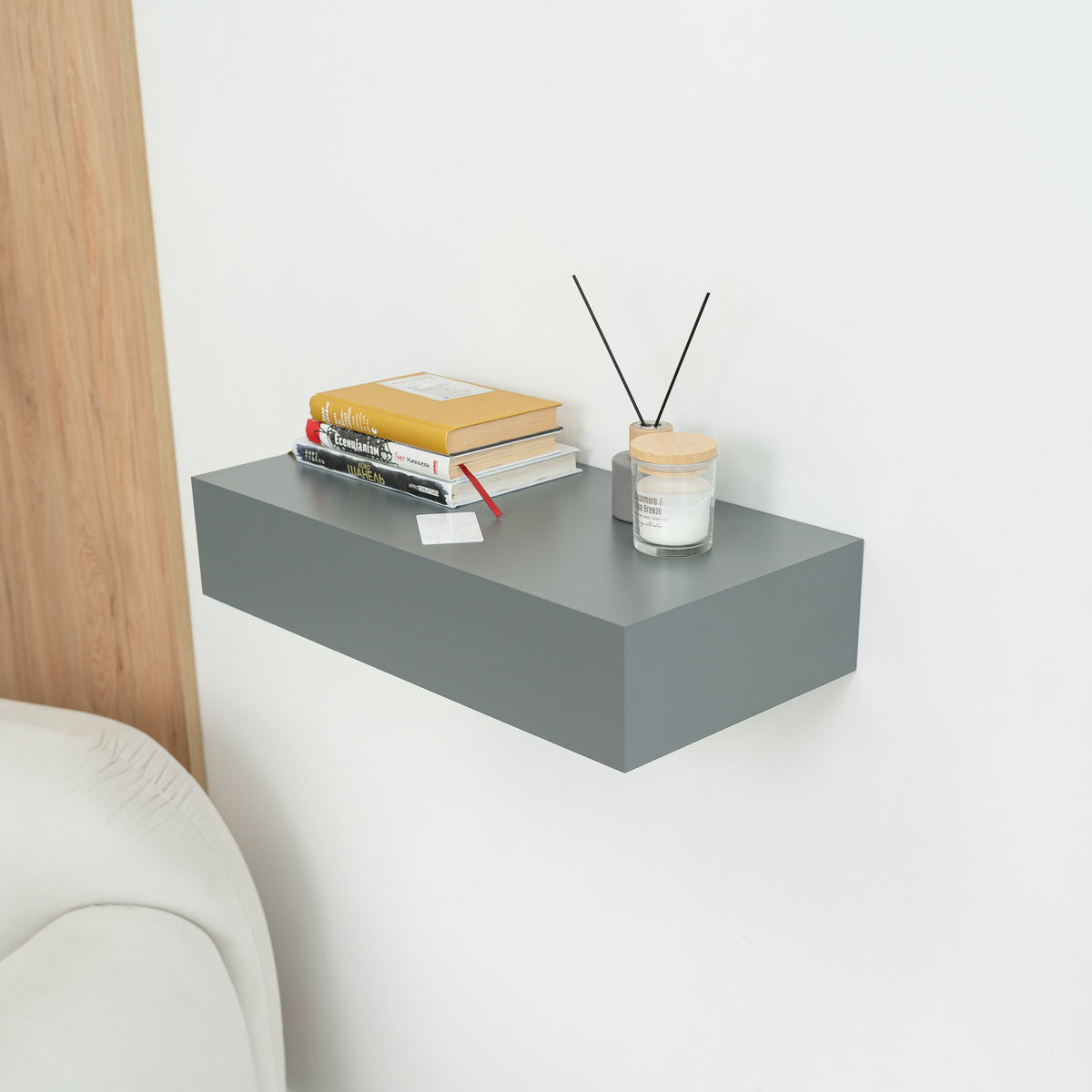 Wall Shelf with Secret Storage and RFID Lock – A14
