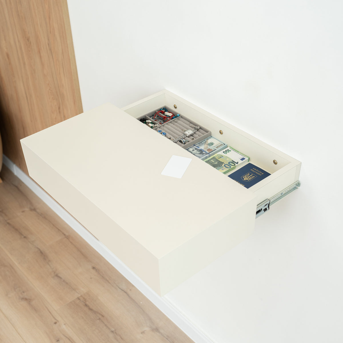 Concealed Wall Shelf with RFID Lock – A14