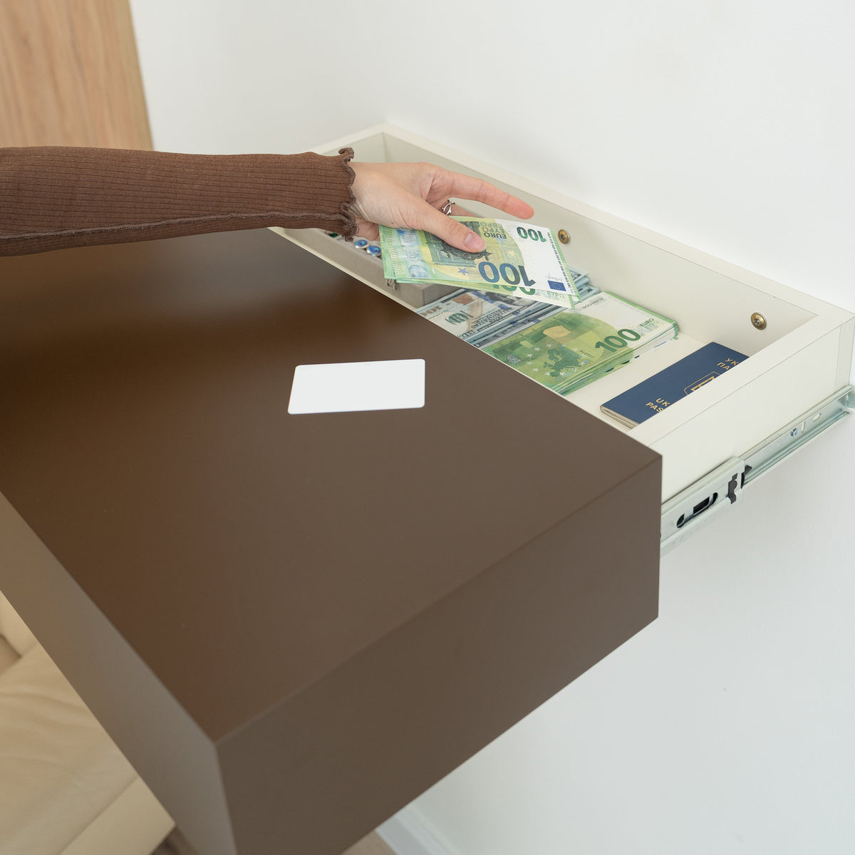 Floating Wall Shelf with Secret Safe – A14