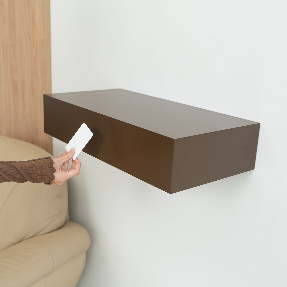 Floating Wall Shelf with Secret Safe – A14