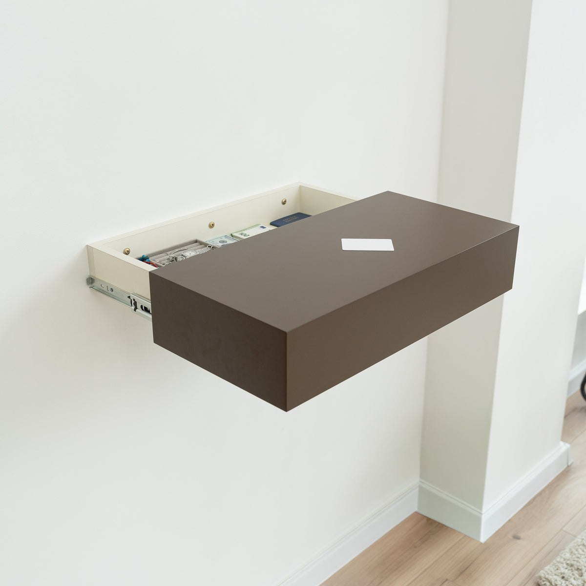 Floating Wall Shelf with Secret Safe – A14
