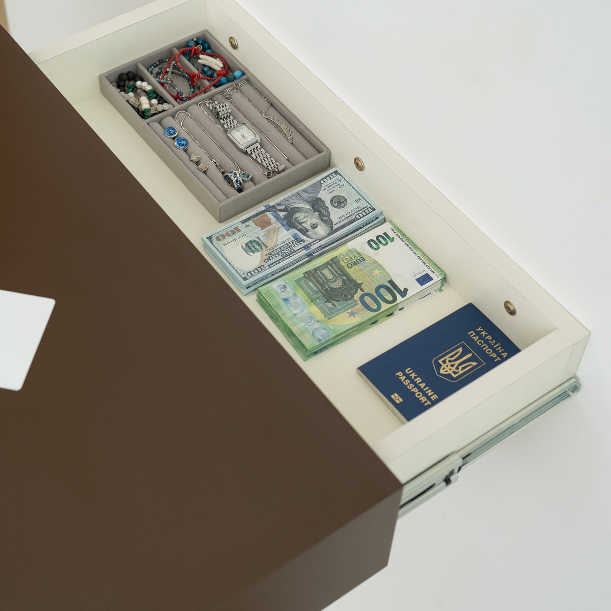Floating Wall Shelf with Secret Safe – A14
