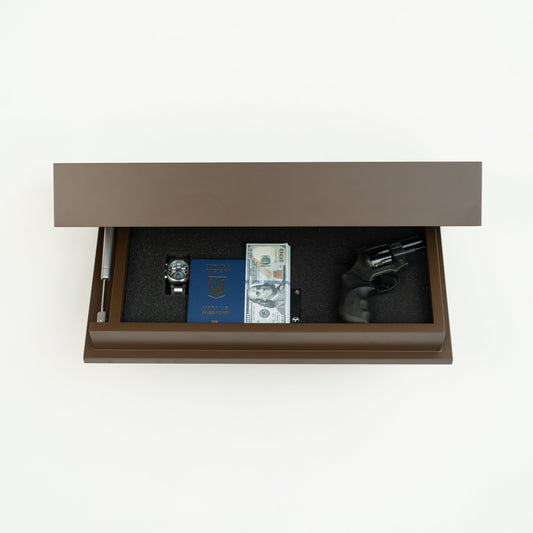 Floating Shelf with Hidden Compartment and RFID Lock – A12