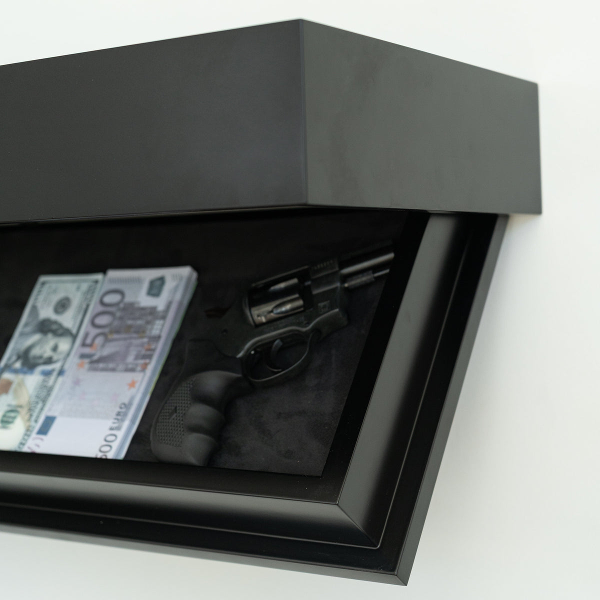 Floating Shelf with Hidden Drawer and RFID Lock – A12