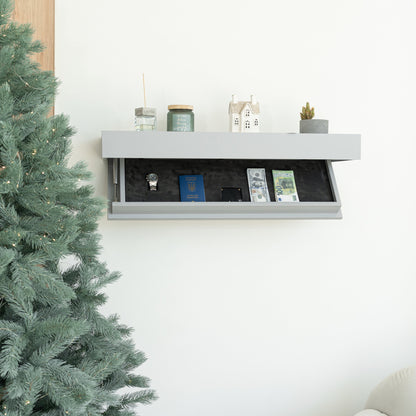 Wall Shelf with Concealed Storage and RFID Lock – A12