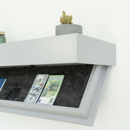 Wall Shelf with Concealed Storage and RFID Lock – A12
