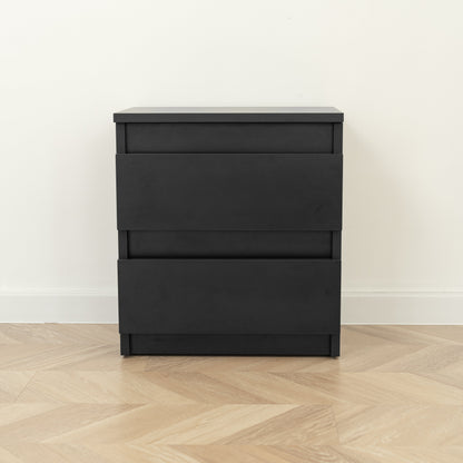 Black Nightstand with Hidden Secure Storage – B24