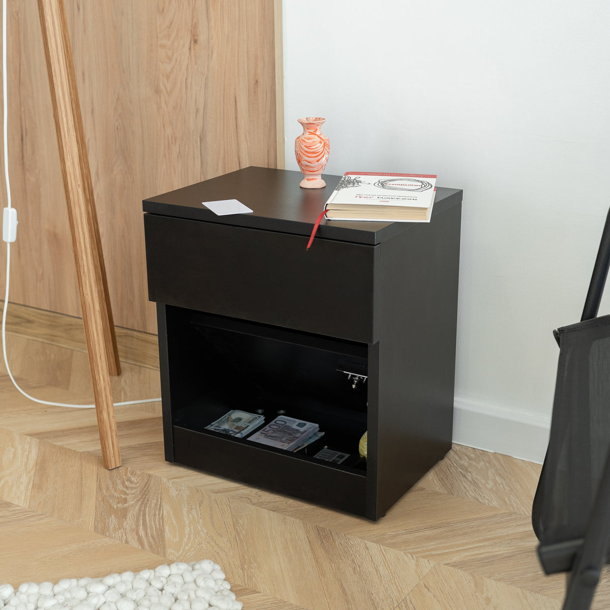 Nightstand with Hidden Secure Storage – B22